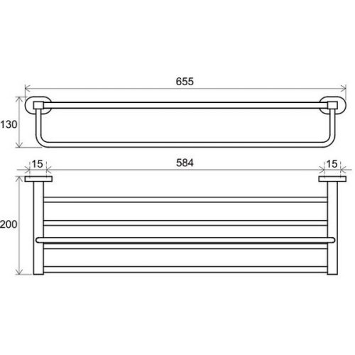 Ravak Chrome törölközőtartó polc 65 cm CR 330.00 X07P194