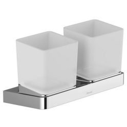 Ravak 10° dupla pohár TD 220.00 matt üveg króm X07P322 rajza