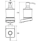 Ravak 10° folyékony szappan adagoló TD 231.00 matt üveg króm X07P323