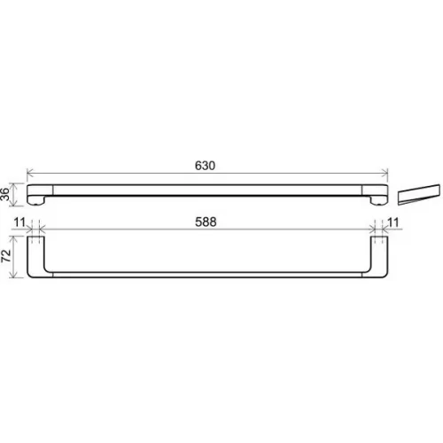 Ravak 10° törölközőtartó 63 cm TD 310.00 X07P325