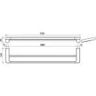 Ravak 10° dupla törölközőtartó 63 cm TD 320.00 X07P326