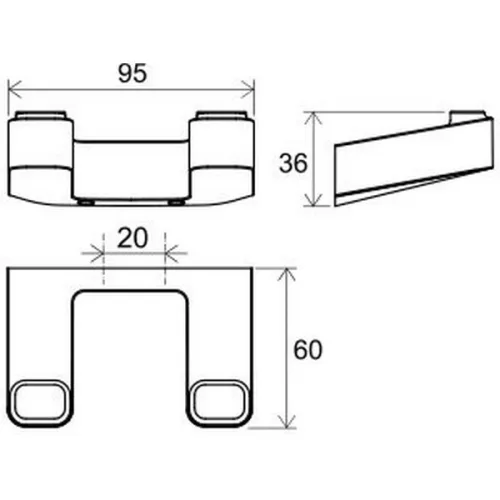 Ravak 10° dupla fogas TD 100.00 X07P352