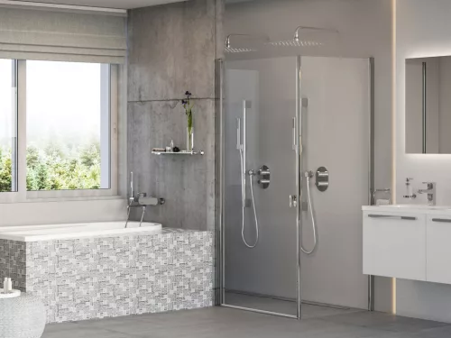 Ravak Esőztető zuhanyfej Slim négyzetalakú 400 mm 982.02CR, króm