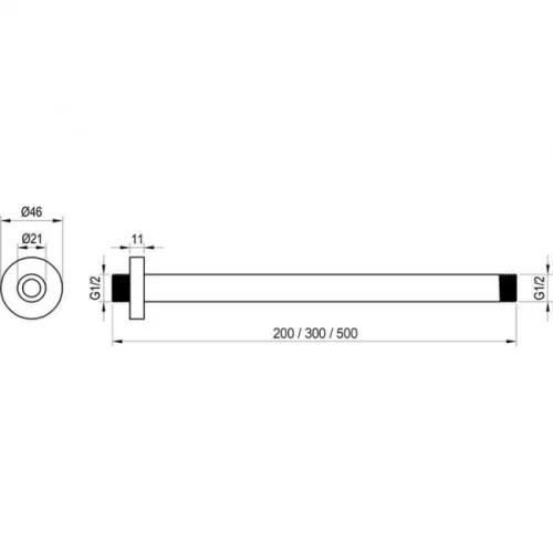 Ravak 704.11WV mennyezeti zuhanykar 30 cm fehér X07P689