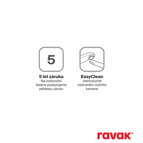 Ravak Eleganta vízfeltöltő falikar kádhoz EL 027.20BLM, matt fekete