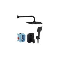   Ravak 10° Free falsík alatti zuhanyszett TD F 090.21BLM.O2, matt fekete