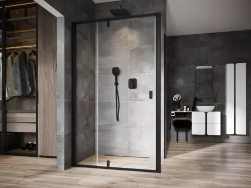 Ravak 10° Free falsík alatti zuhanyszett TD F 090.21BLM.O2, matt fekete