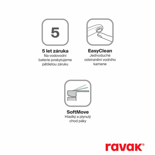 Ravak Eleganta fali kádcsaptelep szettel, matt fekete EL 022.20BLM+S