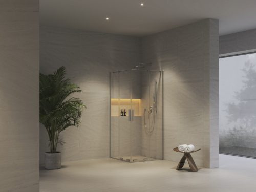 Ravak RORV2 80x80 zuhanykabin krómhatású+transparent