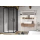 Ravak Blix Slim BLSRV2 90x90 zuhanykabin fekete+transparent