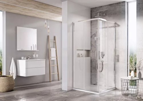 Ravak Blix Slim BLSRV2 90x90 zuhanykabin krómhatású+transparent