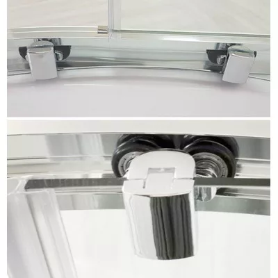 Ravak Blix Slim BLSCP4 80 íves zuhanykabin krómhatású profil Transparent üveg X3BM40C00Z1