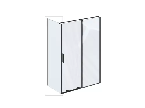 Ravak ROPS 100 fix oldalfal fekete+transparent