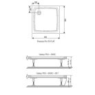 Ravak Perseus Pro 90x90 zuhanytálca fehér