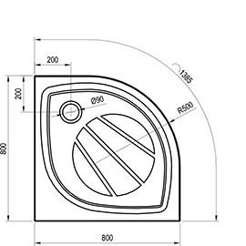 Ravak Elipso Pro 80 zuhanytálca fehér