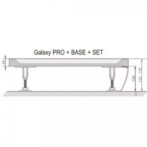 Ravak Elipso Pro SET zuhanytálca előlap 80 cm XA93A001010