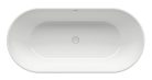 Ravak Freedom O 169x80, akrilkád, fehér szabadonálló, fehér/fekete/króm lefolyó