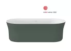 Ravak Ypsilon 180x80, akrilkád, Grey Green/fehér, szabadonálló, fehér/fekete/króm lefolyó
