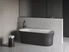 Ravak Ypsilon 180x80, akrilkád, Fekete / Fehér, szabadonálló, Fekete / Fehér / Króm lefolyó