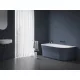 Ravak Ypsilon Wall 178x86, akrilkád, Kék / Fehér, szabadonálló, fehér/fekete/króm lefolyó