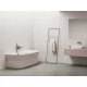 Ravak Ypsilon Wall 178x86, akrilkád, Fehér / Rózsaszín, szabadonálló, fehér/fekete/króm lefolyó