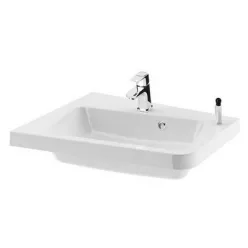   Ravak 10° beépíthető sarokmosdó csaplyukkal balos 65 cm fehér (XJIL1165000)
