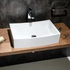 Ravak Formy 02 beépíthető mosdó túlfolyó nélkül 50 cm fehér (XJM01250000)