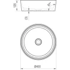 Ravak Moon 1 beépíthető mosdó csaplyuk nélkül 40 cm fehér (XJN01300000)