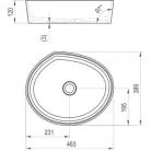 Ravak Moon 3 beépíthető mosdó csaplyuk nélkül 46 cm fehér (XJN01300004)