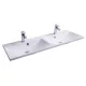 Ravak Flat Duo 120 duplamosdó fehér, nyílással