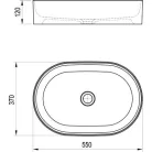 Ravak Ceramic Slim O beépíthető mosdó túlfolyó nélkül 55 cm fehér kép