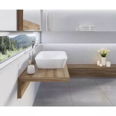 Ravak Ceramic R beépíthető mosdó túlfolyó nélkül 60 cm fehér XJX01160002