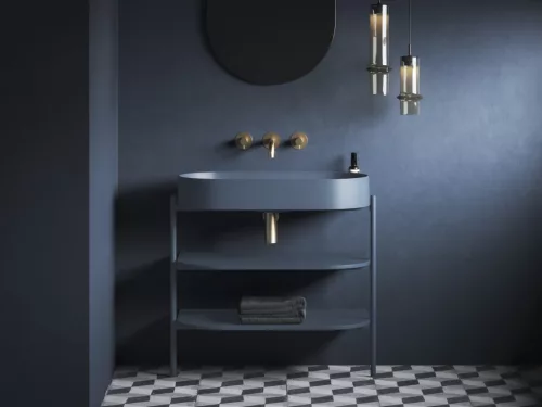 Ravak Yard 80 kerámiamosdó Deepsea Blue, túlfolyó furat nélkül