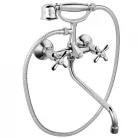 Ferro Retro kád csaptelep zuhanyszettel króm 30 cm XR11A rajza