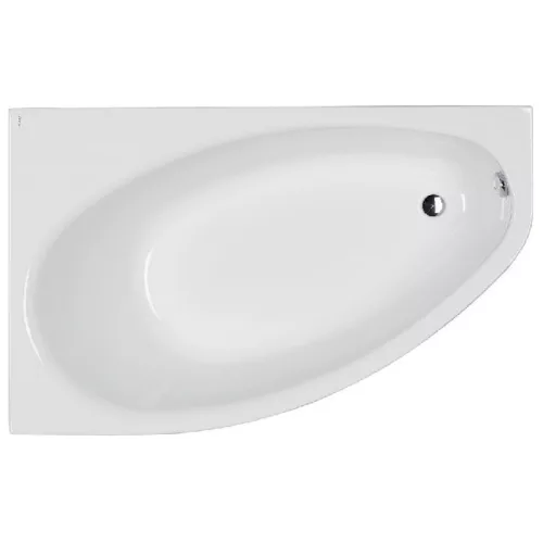 Kolo Elipso aszimetrikus kád lábbal 160x100 balos XWA0661000 rajza
