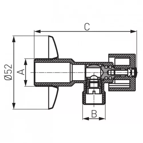 Ferro Z1234K sarokszelep G1/2 G3/4