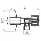 Ferro Z1238K sarokszelep G1/2 G3/8