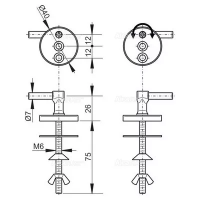 Alcaplast Z127 fém ülőke zsanér (Z127)