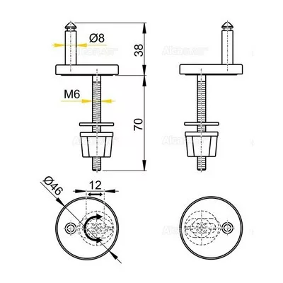 Alcaplast Z137 ülőke zsanér fém Softclose ülőkéhez (Z137)