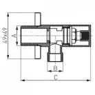 Ferro Quadro Z293 kerámiabetétes szelep 74 mm króm