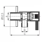 Ferro Rotondo kerámiabetétes szelep 75 mm króm Z295