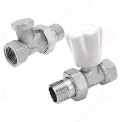   Ferro egyenes kézi radiátorszelep készlet 1/2" (zg2y + zp2y) (ZGB01)