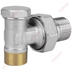   Ferro forrasztható visszatérő sarok radiátorszelep rézcsőre 1/2" x15 mm (ZK2LY)
