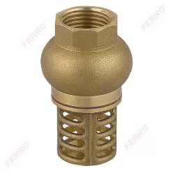   Ferro lábszelep rugó nélkül, réz tányérral, réz szűrővel, 3/4" (ZS1K)
