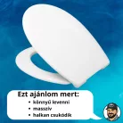 Sanibello Sofclose rendszerű könyen levehető ülőke hagyományos kialakítású WC - k re