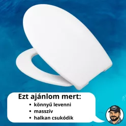   Sanibello Sofclose rendszerű könyen levehető ülőke hagyományos kialakítású WC - k re